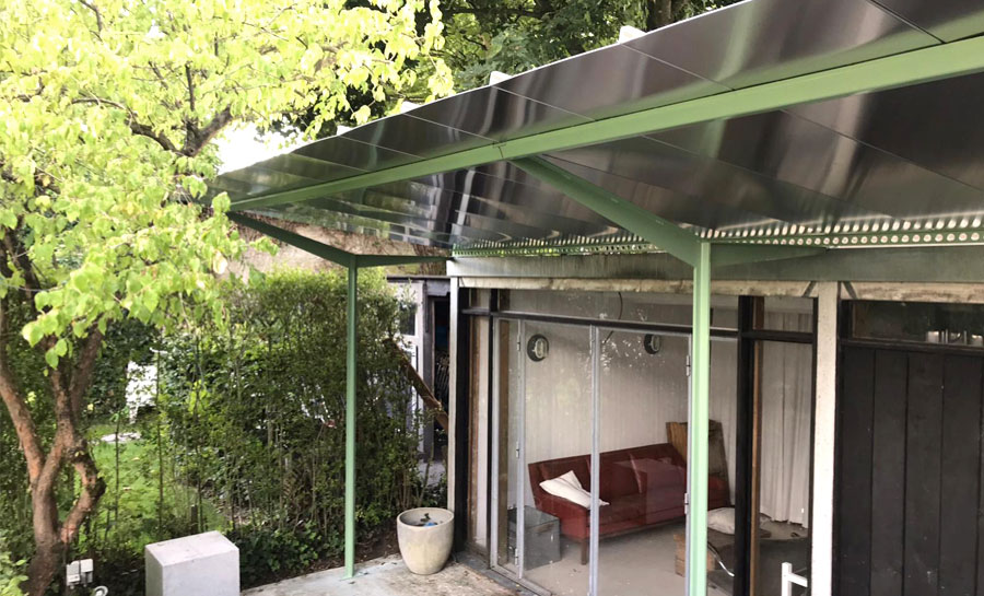 Steel shade structure
